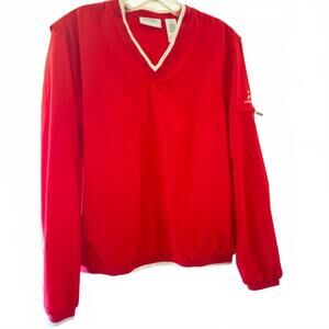 Liz Golf Red V-Neck women’s pullover golf jacket